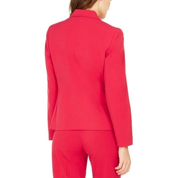 New! NINE WEST Women's Notch Collar Red Blazer Jacket 1-Button With Pockets XL - Picture 3 of 7